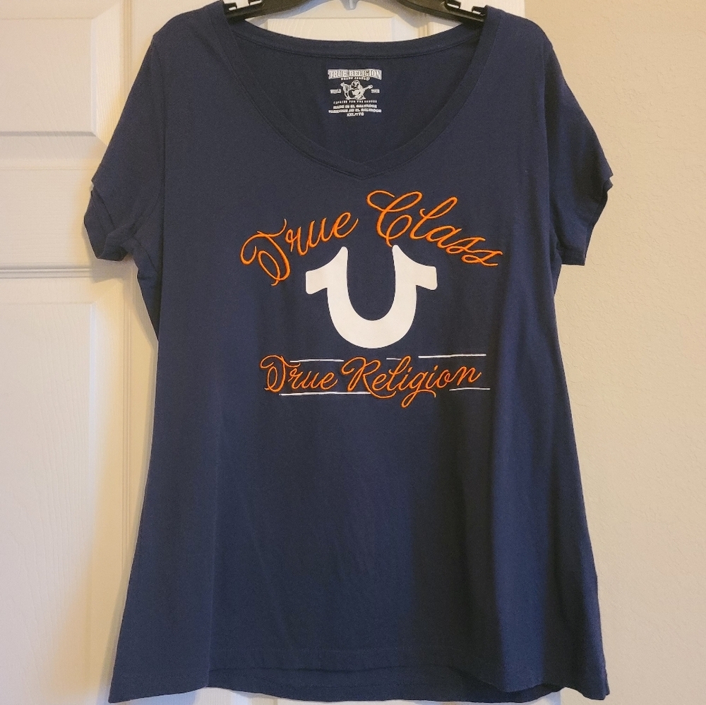 True Religion Navy Blue Graphic Tee